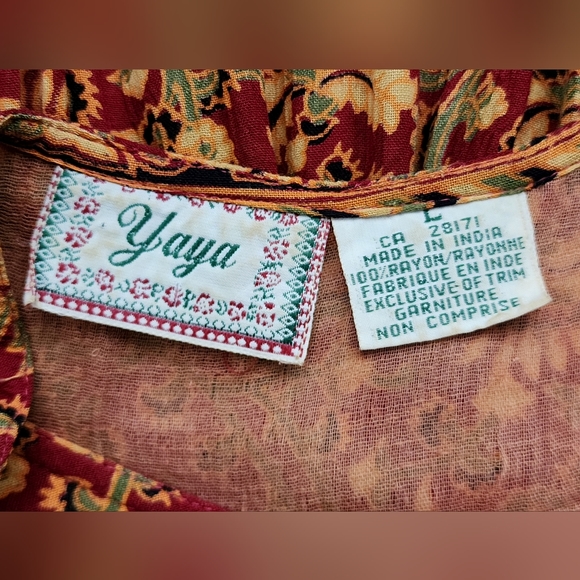 Vintage 90s hippie boho grunge crinkle india elephant dress S-L - Picture 7 of 7